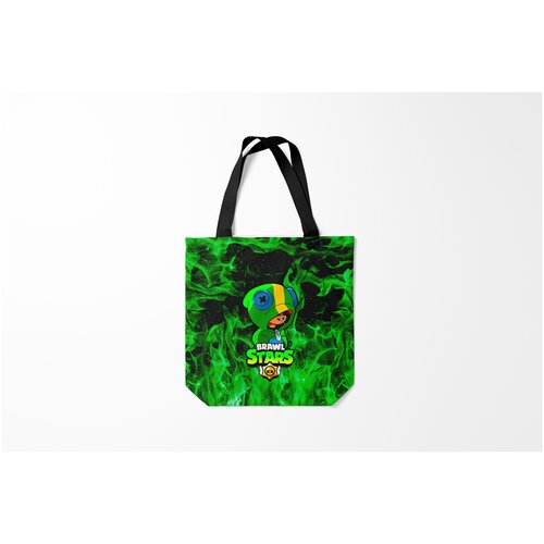фото Сумка-шоппер / 40х40 см / геймерам / brawl stars leon burnettie