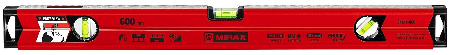 Уровень брусковый 3 глаз. Mirax 34611-060