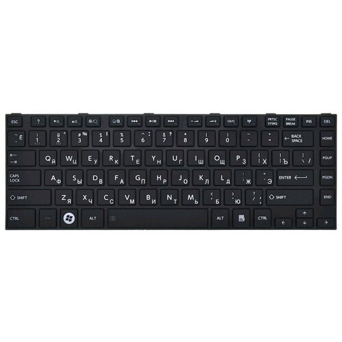 Клавиатура черная с черной рамкой для Toshiba Satellite M840 165000₽