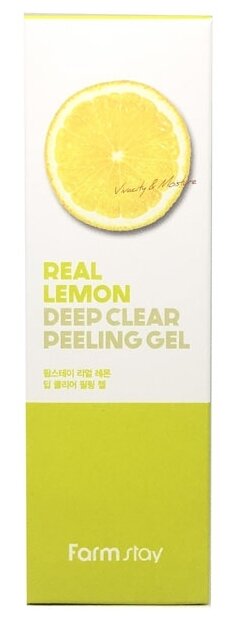 Отшелушивающий гель с экстрактом лимона FarmStay Real Lemon Deep Clear Peeling Gel 100 мл - фото №2