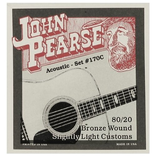 Комплект струн .011-.052 с бронзовой навивкой John Pearse 170C для акустической гитары
