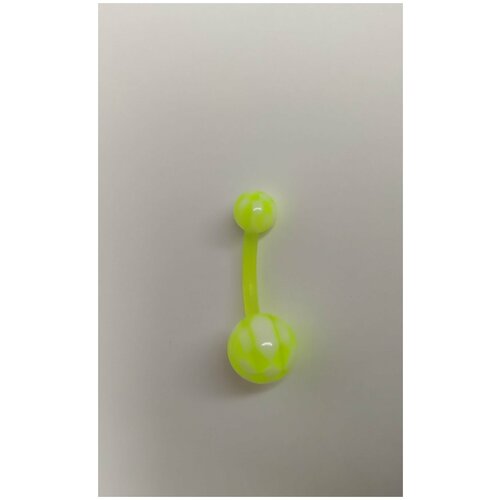 Банан для пирсинга пупка желтый, акрил