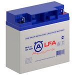 Аккумулятор ALFA BATTERY FB 18-12 (12В, 18Ач, клемма под болт M6) - изображение