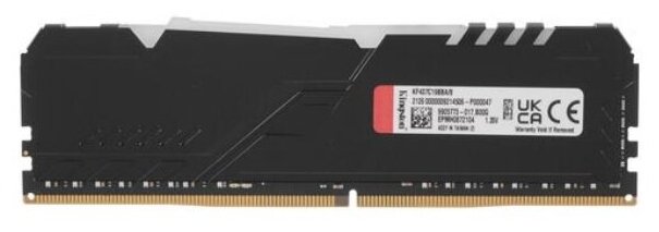 Память DDR4 8Gb KINGSTON FURY BEAST RGB Black PC298003733MHz CL19 135V KF437C19BBA8 RTL 486500₽