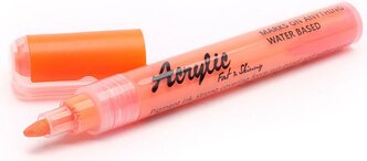 Акриловый маркер Fat&Skinny 5 мм / 2 мм, цвет оранжевый, orange