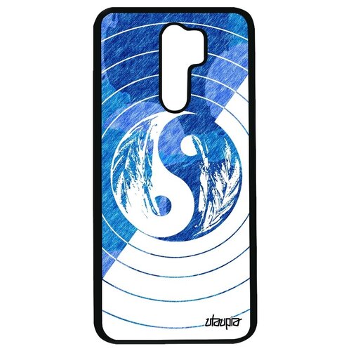фото Противоударный чехол на смартфон // xiaomi redmi 9 // "инь и ян" цикл yin and yang, utaupia, голубой