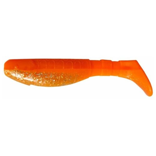 виброхвост мягкая приманка helios chubby orange Виброхвост Helios Chubby Orange & Sparkles, 9 см, 5 шт. (HS-4-022)