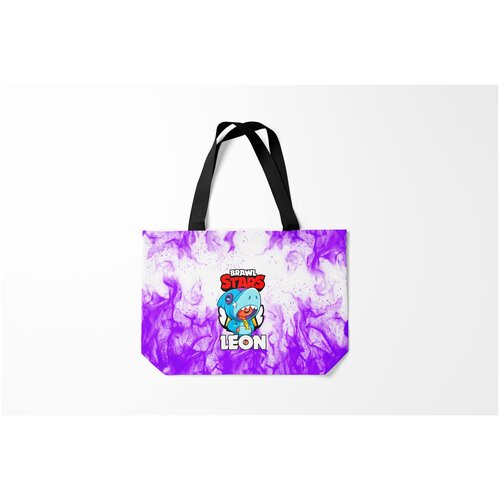 фото Сумка-шоппер / 46х35 см / геймерам / brawl stars leon shark burnettie