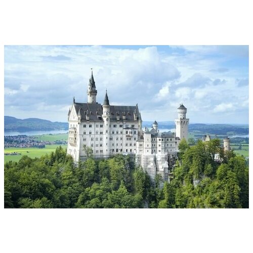 фото Постер на холсте замок нойшванштайн №9 90см. x 60см. твой постер