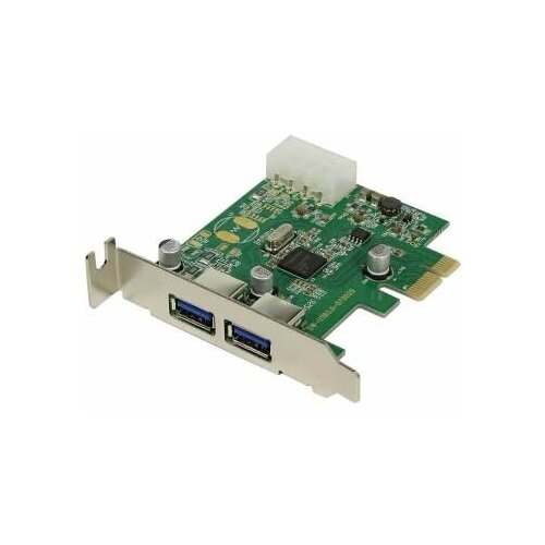 Контроллер PCIe x1 v2.0 (NEC D720200), Low Profile USB 3.2 Gen1x1, 2 x USB-A | ORIENT NC-3U2PELP контроллер pcie x1 v2 0 via vl806 low profile usb 3 2 gen1x1 2 x usb a orient vl 3u2pelp