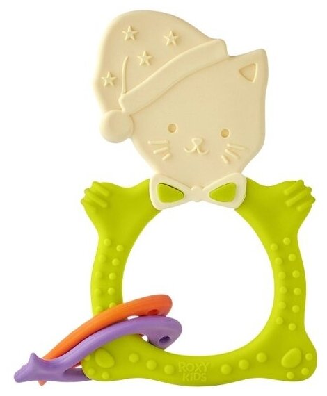 Прорезыватель Roxy-kids MEOW TEETHER Универсальный зеленый