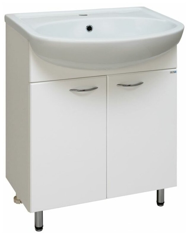 фото Тумба Runo УЮТ 60 (умывальник УЮТ 60, Rosa), белая (00000000067/Вн Т17 RUNO)