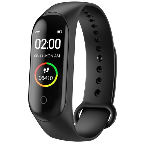 M4 умные часы шагомер монитор артериального давления пульсометр фитнес-трекер умный браслет водонепроницаемый счетчик шагомер Black - a1 73000₽