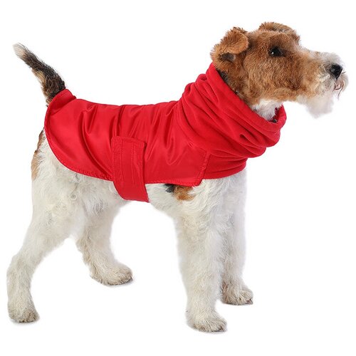 Попона для собак Монморанси Попона с горлом, цвет: красный, размер L, по спинке 37см попона для собак монморанси попона с горлом цвет красный размер s по спинке 27см