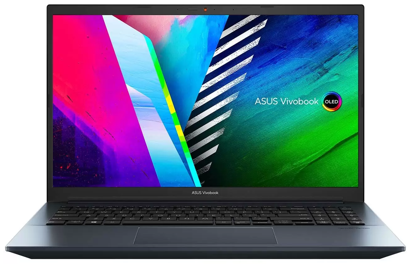 15.6" Ноутбук ASUS Vivobook Pro 15 OLED M3500QC-L1323W 1920x1080, AMD Ryzen 5 5600H 3.3 ГГц, RAM 16 ГБ, DDR4, SSD 512 ГБ, NVIDIA GeForce RTX 3050, Windows 11 Home, 90NB0UT2-M003M0, синий