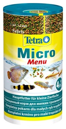 Tetra (корма) Корм для всех видов мелких рыб четыре вида корма Tetra Мicro Мenu 277618 | Мicro Мenu 0,065 кг 44875 (2 шт)