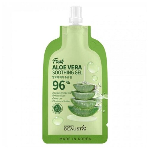 Гель для лица и тела BEAUSTA Aloe Vera Soothing Gel успокаивающий, с алоэ вера, 20 мл./В упаковке шт: 1