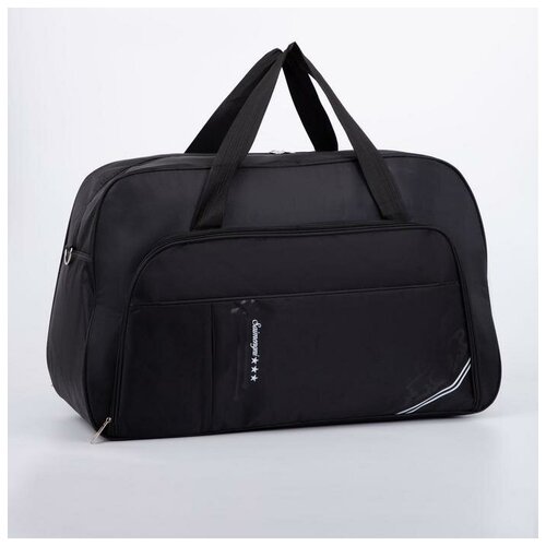 фото Сумка дорожная, отдел на молнии, наружный карман, цвет чёрный mikimarket