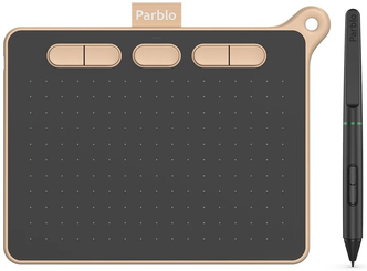 Графический планшет Parblo Ninos S черный/розовый, формат А6