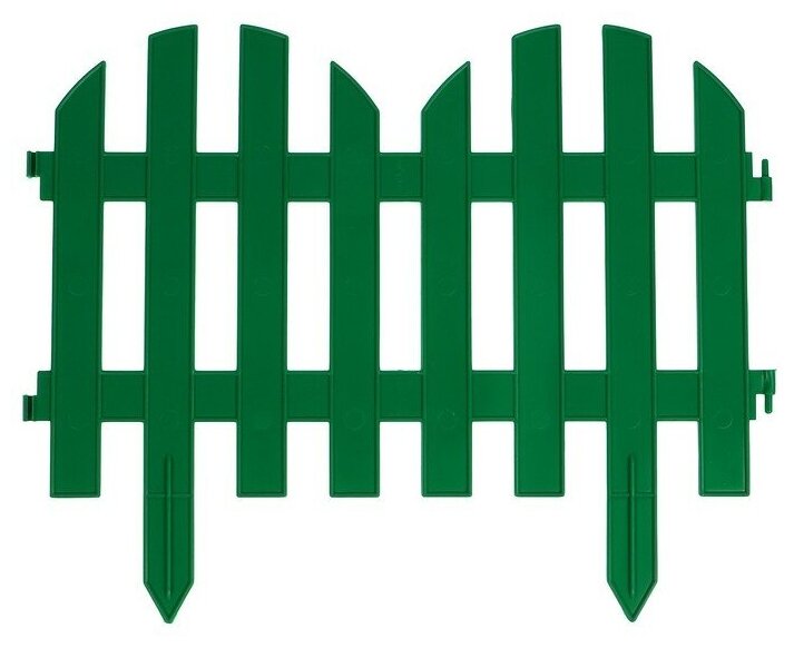 Забор декоративный пластмасса, Palisad, №4, 28х300 см, зеленый, ЗД04 - фотография № 3