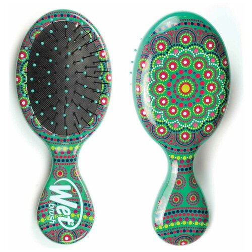 Расчёска для спутанных волос, Wetbrush Mandala Green Mini