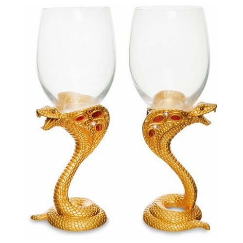 фото Набор бокалов для вина змея зол. win-218, 9*8.5*22см 113-602382 art-east