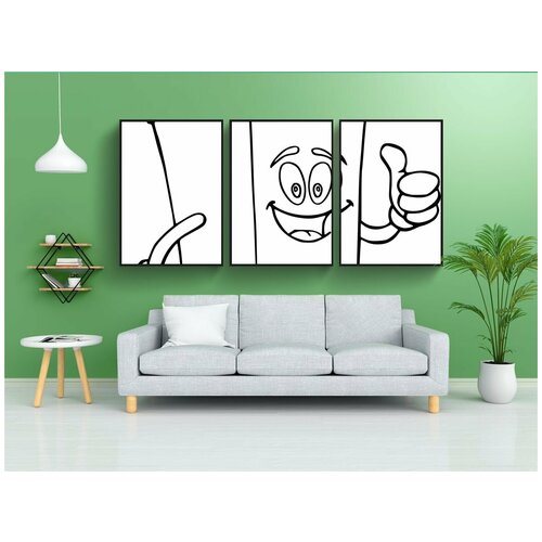 фото Набор модулных постеров для интерьера "избирательная урна, выборы, голос" 60x90 см. в тубусе, без рамки lotsprints