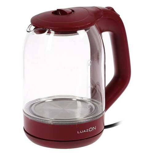 Luazon Home уценка Чайник электрический LuazON LSK-1809 стекло 18 л 1500 Вт подсветка красный 156200₽