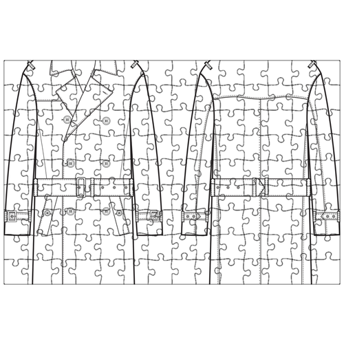 фото Магнитный пазл 27x18см."пальто, мода эскиз, вектор моды" на холодильник lotsprints