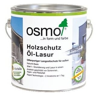 OSMO Масло-лазурь Осмо защитное для фасада Osmo Holzschutz-ol-lasur 0,125 л. 1415 Зеленое Для Сада