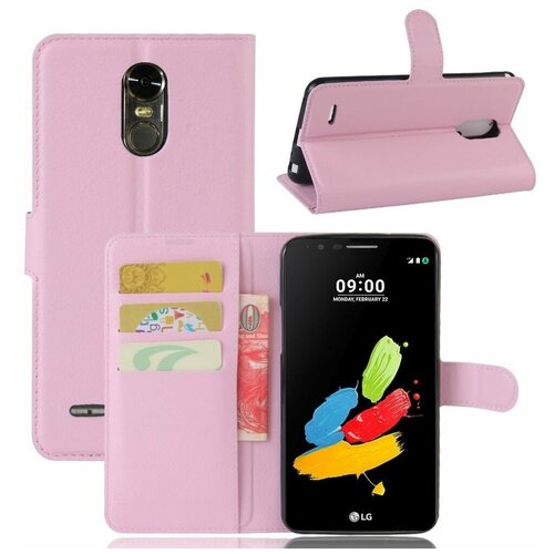 Чехол с визитницей для LG Stylus 3 M400DY (розовый) чехол mypads pettorale для lg stylus 3 m400dy 5 7