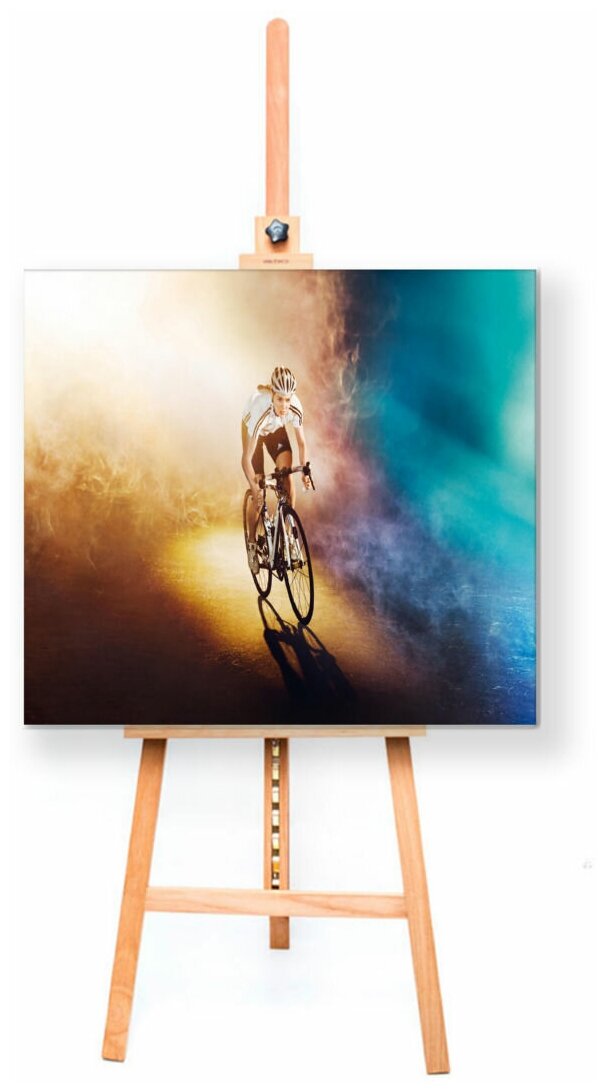 Интерьерная картина Coolpodarok Велоспорт Девушка на велосипеде