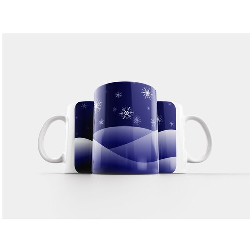 фото Кружка "снежинки, снег, зима" 320 мл lotsprints