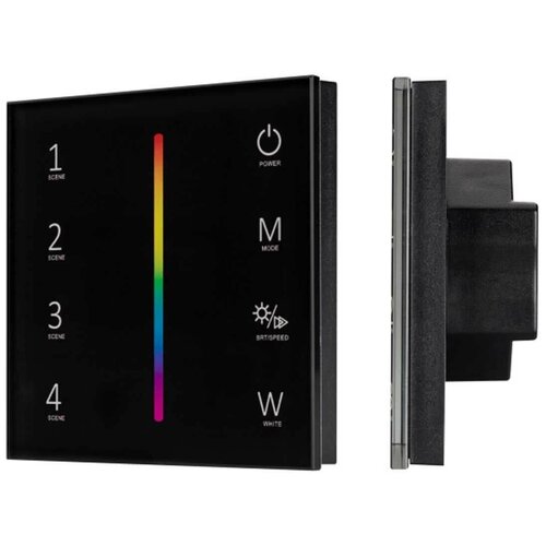 Панель SMART-P22-RGBW-G-IN Black (12-24V, 4x3A, Sens, 2.4G) (Arlight, IP20 Пластик)