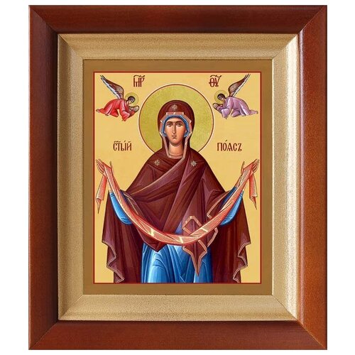 фото Святый пояс пресвятой богородицы, икона в киоте 14,5*16,5 см соборъная лавка