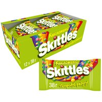 Skittles Кисломикс драже в разноцветной сахарной глазури, 38 г, флоу-пак, 12 шт. в уп., 12 уп.