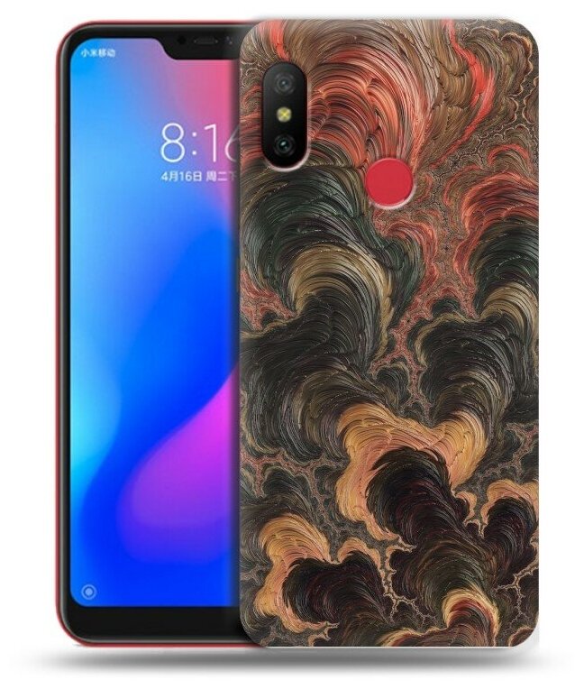 Дизайнерский силиконовый чехол для Сяоми Ми А2 Лайт / Xiaomi Mi A2 Lite Абстракция