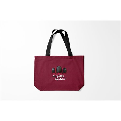 фото Сумка-шоппер / 46х35 см / сериалы / игра в кальмара трио squid game trio burnettie