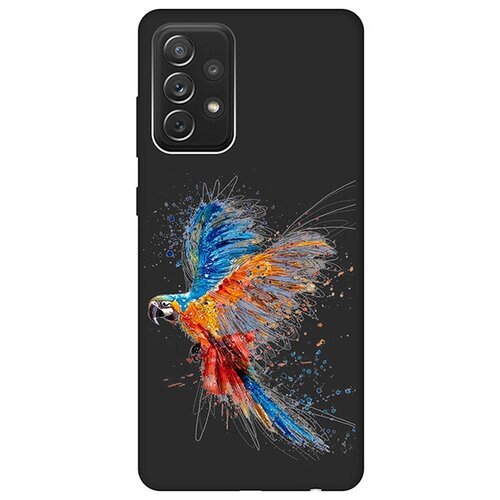 фото Ультратонкий силиконовый чехол-накладка soft touch 3d для samsung galaxy a72 с принтом "разноцветный попугай" gosso