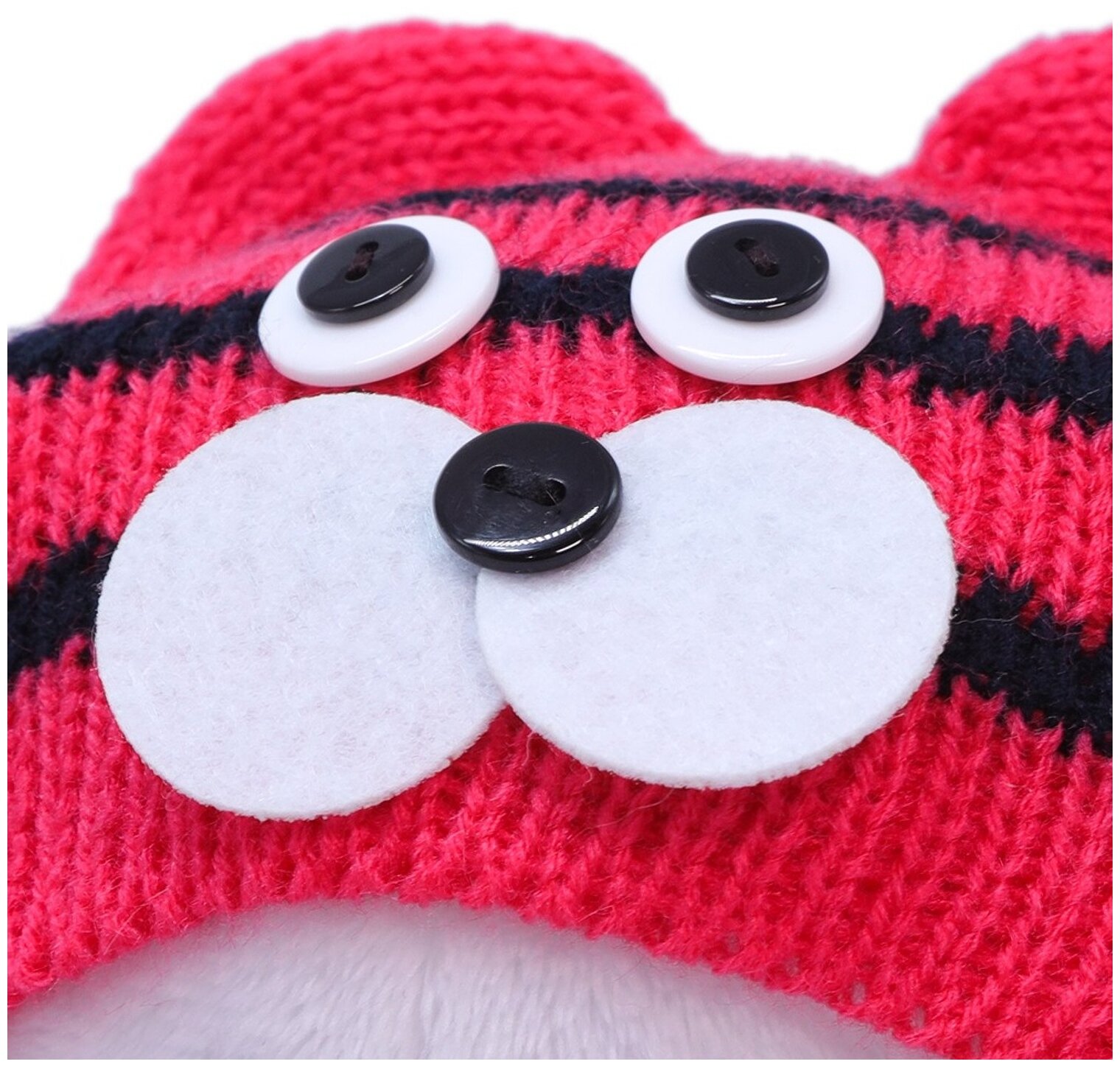 Мягкая игрушка Basik&Ko Кошечка Ли-Ли, Baby, в шапке тигренка, 20 см BudiBasa - фото №3