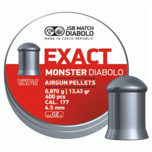 Пульки JSB Exact monster diabolo 4,5 мм (4,52) (400 шт) JSB JSB JSB