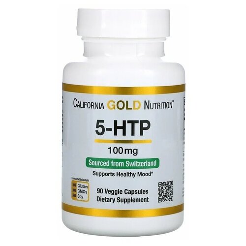 Капсулы California Gold Nutrition 5-HTP 100 мг, 100 мг, 90 шт.