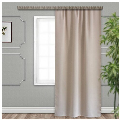 фото Штора портьерная "матовый" блэкаут 135х260 см, бежевый,пэ 100% witerra