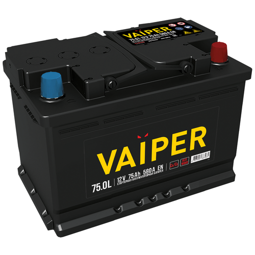 Аккумулятор VAIPER 75 А/ч 580 А (Обратная полярность)