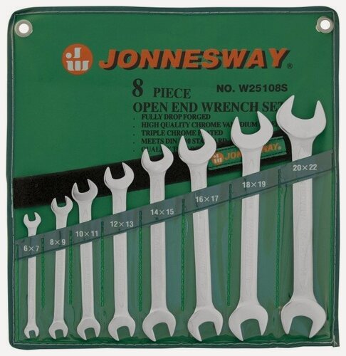 Изображение товара Набор ключей рожковых 8пр. W25108S Jonnesway, 47336