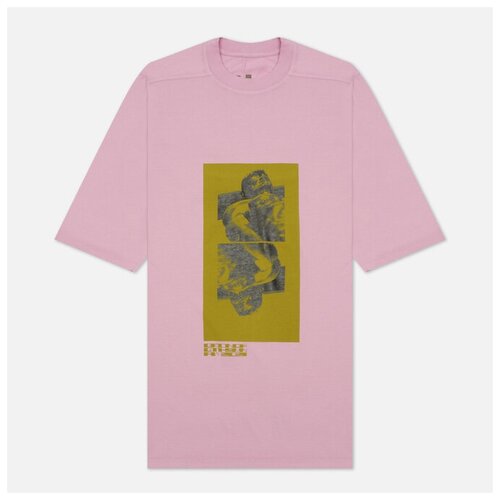 фото Мужская футболка rick owens drkshdw gethsemane jumbo tomb розовый , размер s