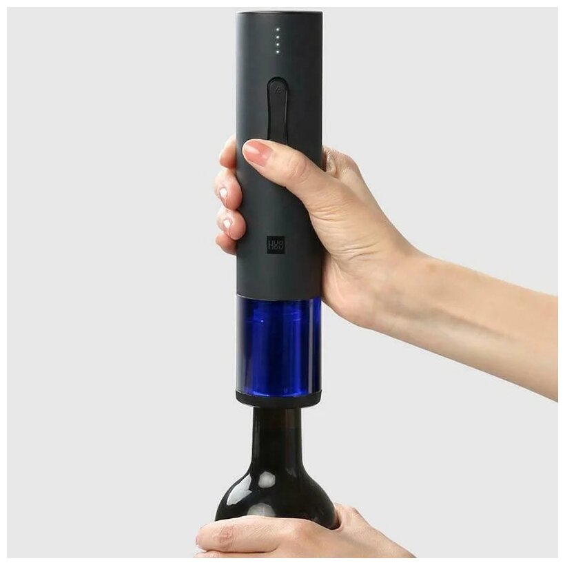 Штопор электрический HUOHOU Electric Wine Bottle Opener Basic HU0047, 4 в 1, черный