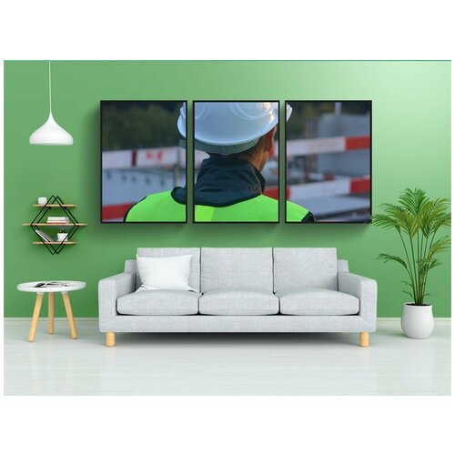 фото Набор модулных постеров для интерьера "строитель, человек, люди" 60x90 см. в тубусе, без рамки lotsprints