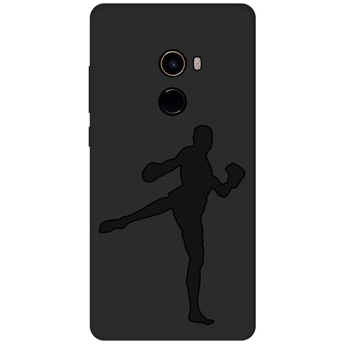 Матовый чехол Kickboxing для Xiaomi Mi Mix 2 / Сяоми Ми Микс 2 с эффектом блика черный