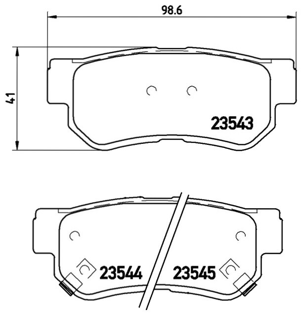 Дисковые тормозные колодки задние brembo P30014 (4 шт.)